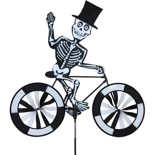 Skeleton on Bicycle Garden Spinner