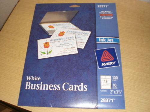 Avery Business Card gift tag others  2&#034; x 3.50&#034; Matte 100 cards 10 sheets  White