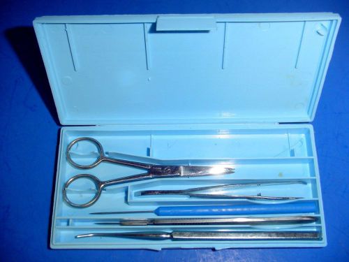 HAMILTON BELL DISSECTION KIT CASE STUDENT BIOLOGY LAB 6 PIECES