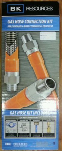 Commercial kitchen gas hose line safety system kit 48&#034; x 3/4&#034; bkg-ghc-7548-sck3 for sale