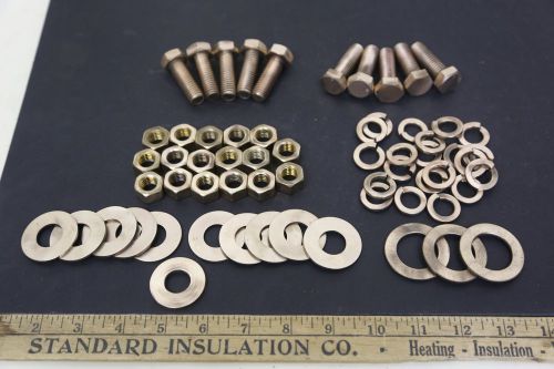 Copper or brass nuts, washers, bolts