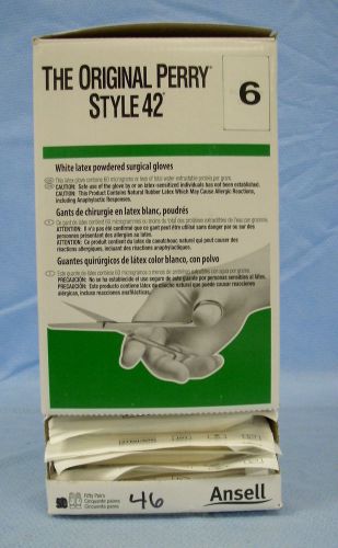 46 Pr/Pkgs Ansell &#034; The Original Perry Style 42&#034; Surgical Gloves #5711101