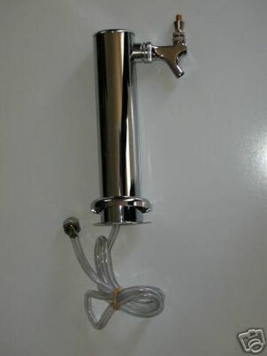 Draft Beer Single Faucet Tower METALCHROME 2.5&#034; INCHES IN DIAMETER
