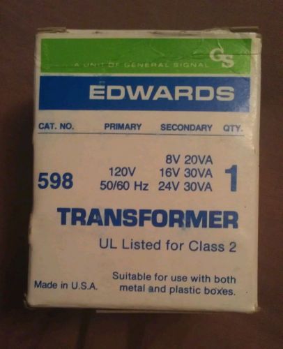 Edwards Transformer #598 * 120Volt 50/60HZ * Brand New