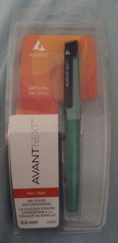 2 AVANTNext by Staples Green SilkScribe Ink Pens 0.8mm Pt #24804