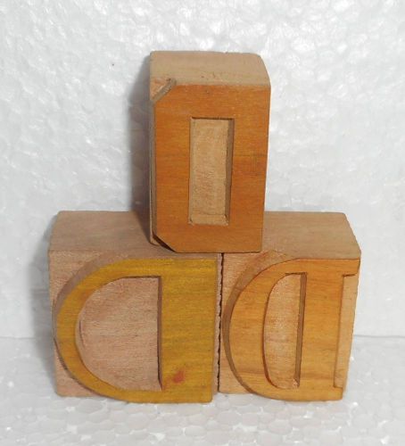 Letterpress Letter &#034;D&#034; Wood Type Printers Block Typography.In797