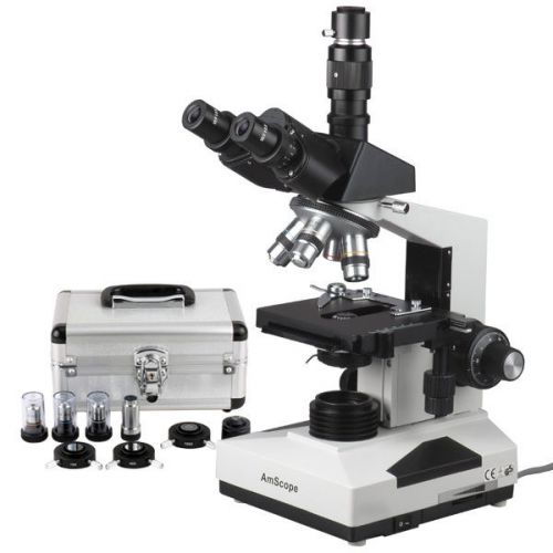 40X-1600X Lab Clinic Vet Trinocular Phase Contrast Compound Microscope