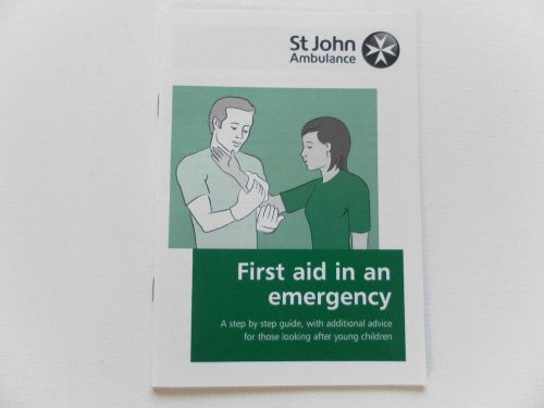 St john ambulance first aid in an emergency booklet quantity 10 refill for sale