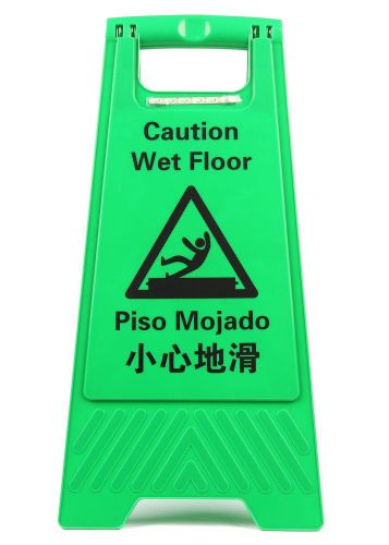 Led-wet floor sign green-3 lanuages-flashing led-176 hours on 3 aa batteries for sale