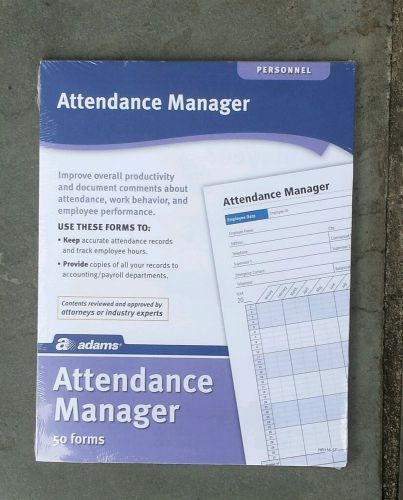 Adams Attendance Manager Forms ~ 50 per package ~ Personnel