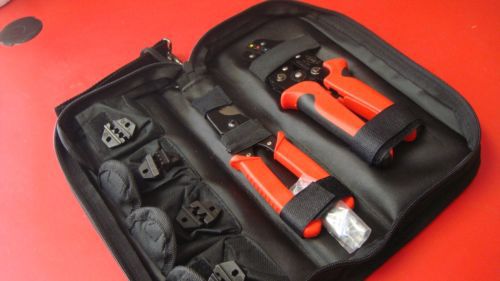 Hand Crimping Set crimping tool kit with cable cutter &amp; 4 replaceable die sets