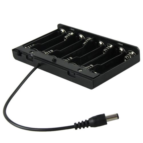 New Battery Storage Case Box Holder For 8*AA Batteries+ Wire Lead ON/OFF Switch