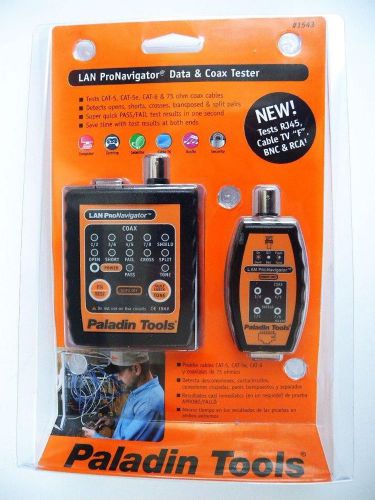 Paladin tools lan pronavigator data &amp; coax cable tester 1543 1544 new greenlee for sale