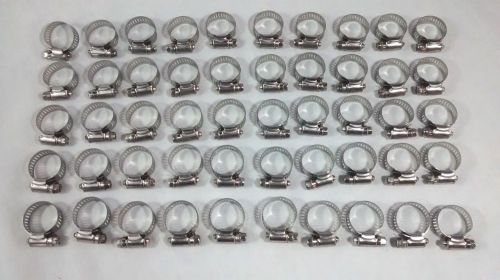 Lot of 50 stainless steel boat auto hose clamps 1/2- 1 1/16 inch  13- 31 mm for sale