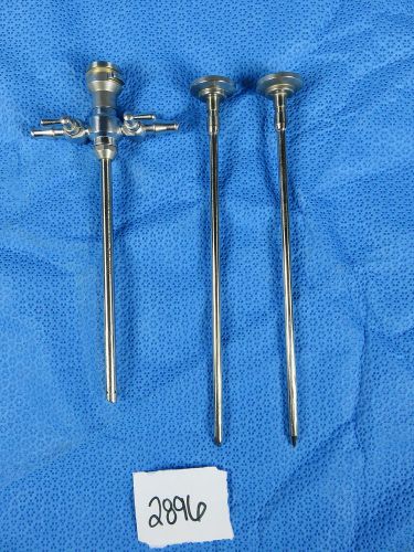 Stryker 377-031-144 Cannula w/ 2 Rotating Stopcocks 1 Trocar and 1 Obturator