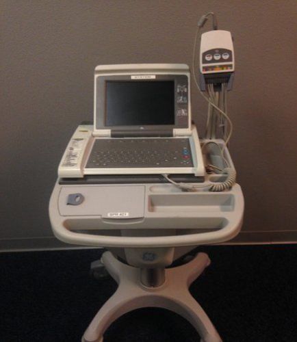 GE MAC-5000 EKG Machine Complete with CAM-14 Acquisition Module and Cart
