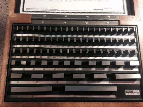 Fowler 53-672-081 gage block set 81 piece .05-4.00&#034; machinist for sale