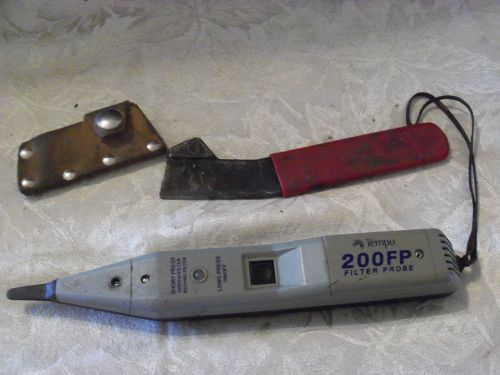 Tempo 200 fp filter probe and wire striping knife/ scabbord for sale