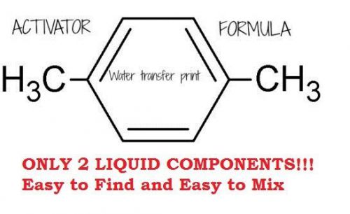 Formula for Chemical Activator Water Transfer Printing only 2 liquid components
