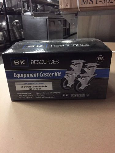 BK Resources 5SBR-1PT-PLY-PS4 Caster Kit, Plate Style