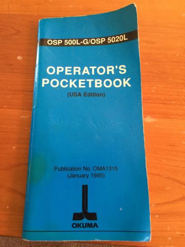 Okuma OSP 500L-G/OSP 5020L Operators pocketbook