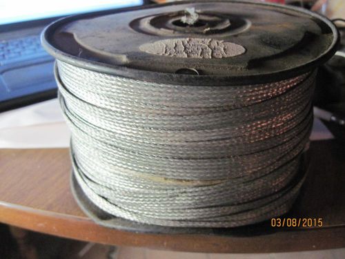 1000 Ft Of Flat Braided Tinned Copper Wire 1/4&#034; Wide Ground Strap