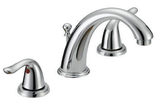 IMPRESSIONS CHROME WIDESPREAD FAUCET W/PU &#034;INCLUDES 2 REPLACEMENT CERAMIC STEMS&#034;