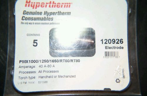 NEW  HYPERTHERM  120926  Contains 5 PMX1000/1250/1650/RT60/RT80