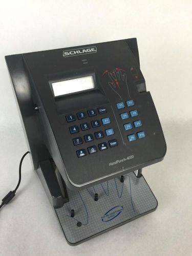 Ingersoll SCHLAGE Rand HP-4000 Biometric Hand Scanner Time Clock + Ethernet Card