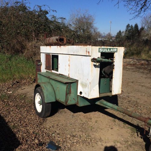 Sullair model 160 sulliscrew air compressor; mounted on 2 wheel trailer for sale