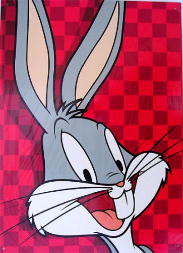 Bugs bunny looney tunes cartoon classic metal sign for sale
