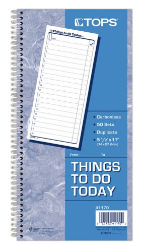 Tops 2 Part Carbonless Spiral Bound Things To Do Today Book Set of 5
