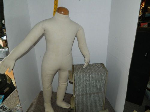 28&#034;-31&#034; poseable child/kid mannequin made of durable cloth.  commercial grade. for sale
