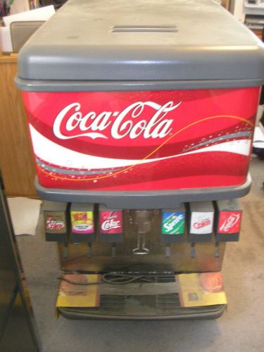 Used imi cornelius 6 head soda coke fountain w ice disp., carbonator, syrup rack for sale