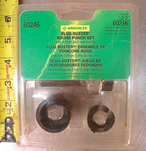 GREENLEE MODEL No. 60246, 1-7/32&#034; SLUG BUSTER ROUND KNOCK-OUT PUNCH SET - NEW