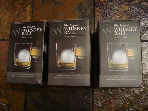 The Original Whiskey Ball Lot of 3 2 PACKs 6 Total Jumbo Ice Round Sphere Mold