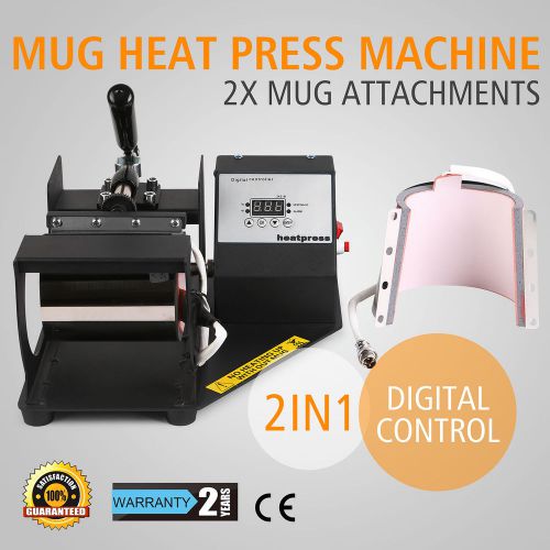2IN1 MUG CUP HEAT PRESS TRANSFER MACHINE SUBLIMATION PRINTING CONCESSIONAL SALE