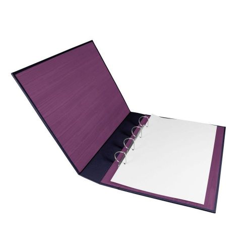LUCRIN - A3 vertical binder - Smooth Cow Leather - Purple