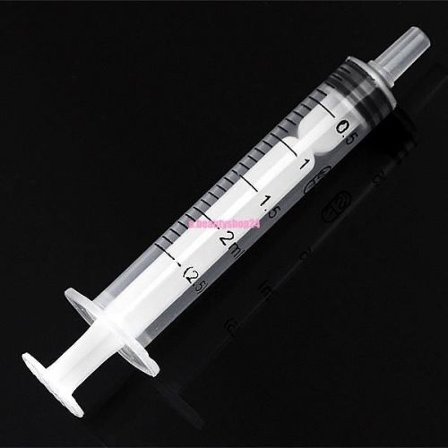 100X Plastic Hydroponics Nutrient Measuring Disposable Syringe Sampler 2.5CC