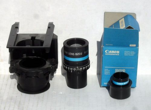 Canon PC 80 Microfilm Reader /Printer Lenses B03 and BZ02 Zoom