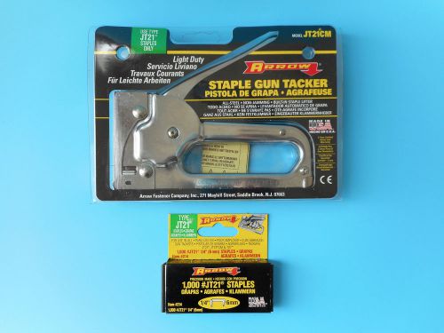 New arrow jt21cm light duty staple gun tacker fastener with extra staples for sale