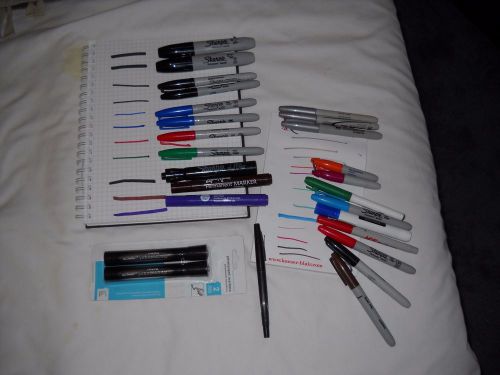 Lot Sharpie Bic Permanent Markers Assorted Points Assorted Colors