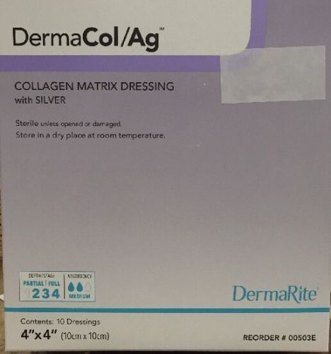 DermaRite DermaCol Collagen Matrix Dressing # 00303E 4&#034; x 4&#034; Box of 10