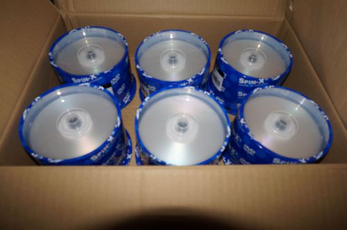 300 Spin-X 16x DVD-R Silver Inkjet Hub Printable Blank Recordable DVD Media Disk