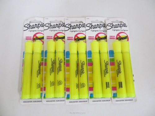 Sharpie 25162PP Accent Tank-Style Highlighter - Fluorescent Yellow -  5  2 Packs