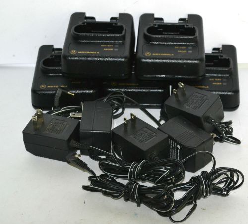 Lot of 5 Motorola NYN8646B Minitor IV chargers with adapters