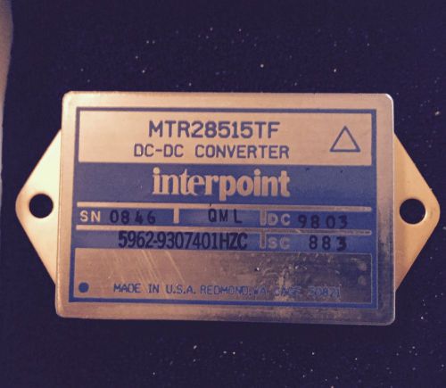 Interpoint MTR28515TF DC-DC Converter - 5962-9307401HZC