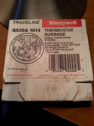 Honeywell Thermostat SubVase Part# Q539A 1014