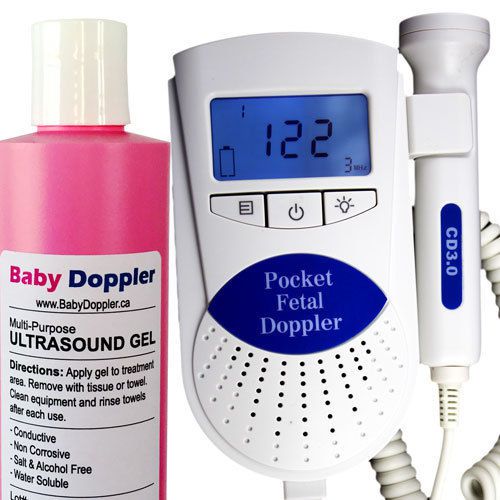 Brand new sonoline b fetal doppler, 3-mhz, backlight lcd screen + ultrasound gel for sale