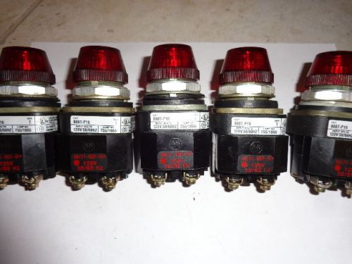 (10) ALLEN-BRADLEY 800T-P16R SERIES T RED LENS PILOT LIGHTS